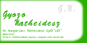 gyozo matheidesz business card